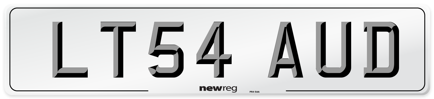 LT54 AUD Number Plate from New Reg